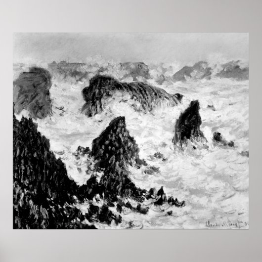クロードモネ The Rocks of Belle-Ile, 1886 ポスター (正面)
