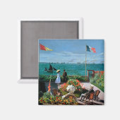 クロードモネ | The Terrace at Sainte-Adresse, 1867 マグネット (正面/裏面)