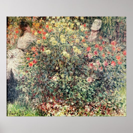 クロードモネ | Women in the Flowers, 1875 ポスター (正面)
