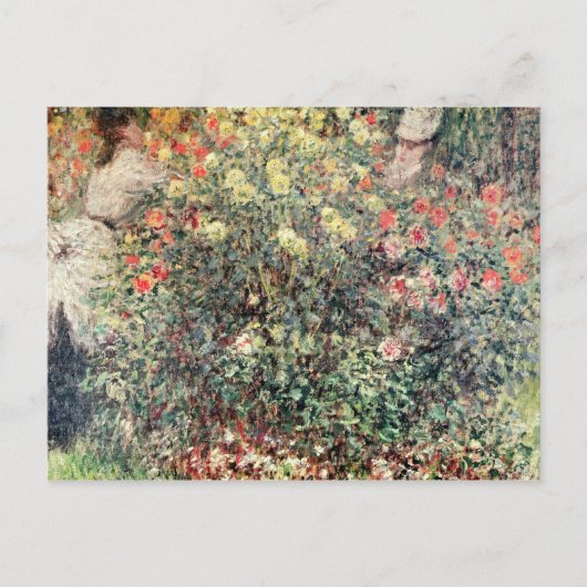 クロードモネ | Women in the Flowers, 1875 ポストカード (正面)