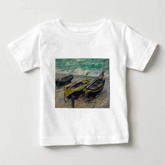 クロードモ絵を描ネ油カンバス芸術的自然 ベビーTシャツ (正面)