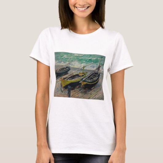 クロードモ絵を描ネ油カンバス芸術的自然 Tシャツ (正面)