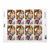 クロード復活祭バニー休日はがきギフトラベル勝ち ラベル (フルシート)