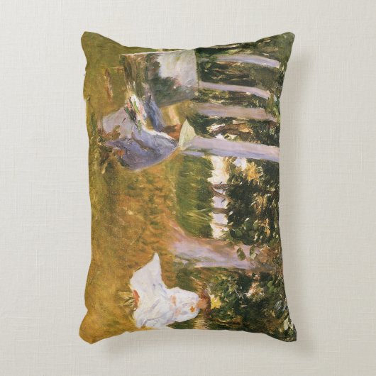 クロード絵画モネの森の端サルジェント アクセントクッション (正面(垂直))