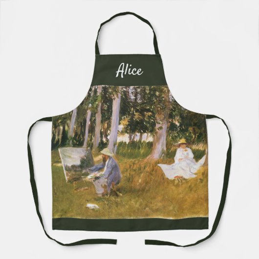 クロード絵画モネの森の端サルジェント エプロン (正面)