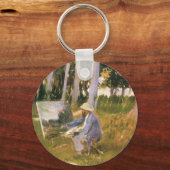 クロード絵画モネの森の端サルジェント キーホルダー (裏面)