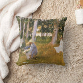 クロード絵画モネの森の端サルジェント クッション (ブランケット)