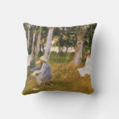 クロード絵画モネの森の端サルジェント クッション (裏面)