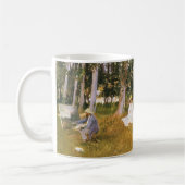 クロード絵画モネの森の端サルジェント コーヒーマグカップ (左)
