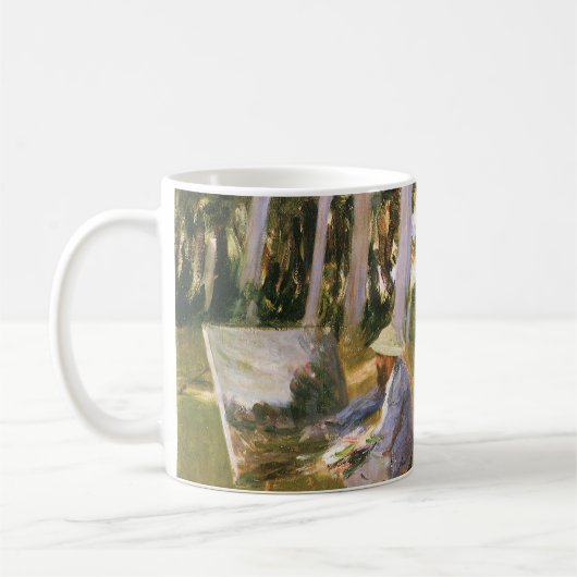 クロード絵画モネの森の端サルジェント コーヒーマグカップ (左)