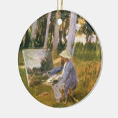 クロード絵画モネの森の端サルジェント セラミックオーナメント (左)