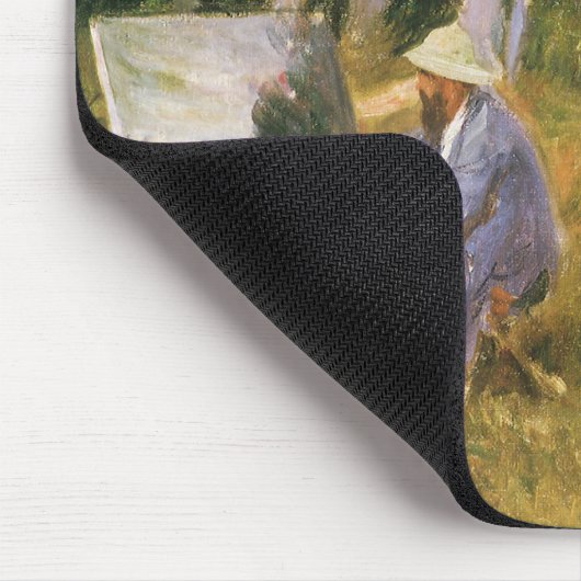 クロード絵画モネの森の端サルジェント マウスパッド (コーナー)