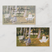 クロード絵画モネの森の端サルジェント 名刺 (正面/裏面)