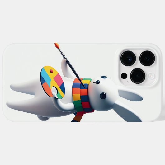 クロード・ザ・白うさぎ素敵な画家 Case-Mate iPhoneケース (裏面 (横))