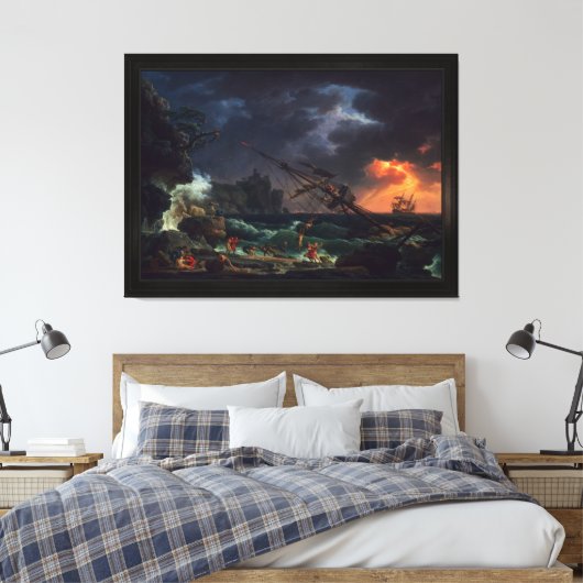 クロード・ジョセフ・ヴェルネによる難破船 キャンバスプリント (インサイチュ (寝室))