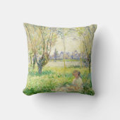 クロード・モネによってウィローズの下に座った女性 クッション (正面)