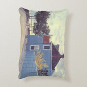 クロード・モネによるザーンダムの青い家 アクセントクッション (裏面(縦))