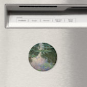 クロード・モネによるピンクの緑の池の睡蓮 マグネット (インサイチュ (食洗機))