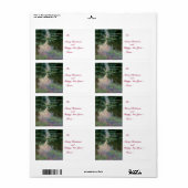 クロード・モネによるピンクの緑の池の睡蓮 ラベル (フルシート)