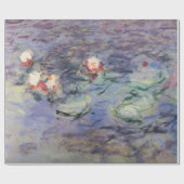 クロード・モネによるピンク色の池の睡蓮 ラッピングペーパー (フラット)