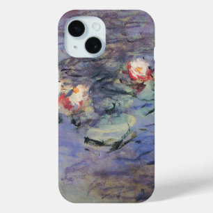 クロード・モネによるピンク色の池の睡蓮 iPhone 15ケース