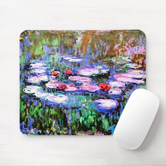 クロード・モネによるロス・ネヌファレ(睡蓮) マウスパッド (マウス)