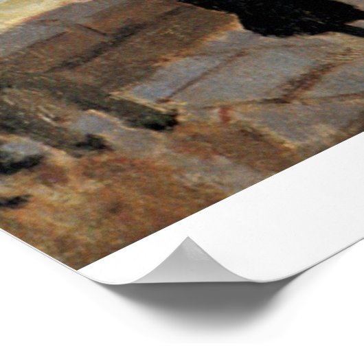 クロード・モネによる悪天候のル・アーブルのジェティ ポスター (角)