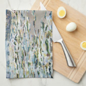 クロード・モネによる氷の解体 キッチンタオル (四つ折り)