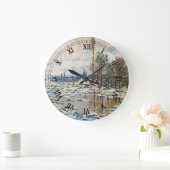 クロード・モネによる氷の解体 ラージ壁時計 (ホーム)