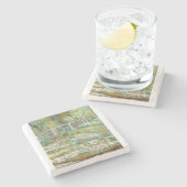 クロード・モネによる睡蓮の池への橋 ストーンコースター (横)