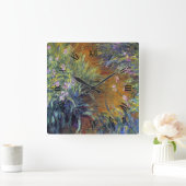 クロード・モネによる虹彩の道 スクエア壁時計 (ホーム)