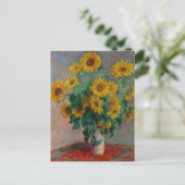 クロード・モネのひまわりの花束 ポストカード (スタンド正面)