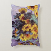 クロード・モネのひまわり束、ヴィンテージアート アクセントクッション (正面(垂直))