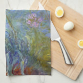 クロード・モネのアガパンサス属 キッチンタオル (四つ折り)