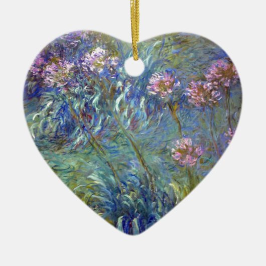 クロード・モネのアガパンサス属 セラミックオーナメント (正面)