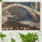 クロード・モネのアートワーク – ドルセアクアの城 キッチンタオル (折り畳み)