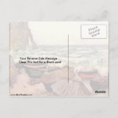 クロード・モネのエトレタットの穴あき岩 ポストカード (裏面)