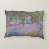 クロード・モネのギベールニューの庭園 アクセントクッション (裏面)