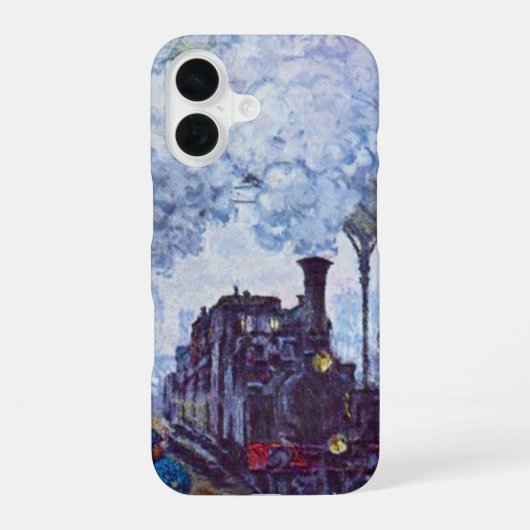 クロード・モネのサン・ラザール駅 iPhone 16ケース (裏面)