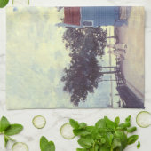 クロード・モネのザーンダムの青い家 キッチンタオル (折り畳み)