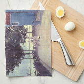 クロード・モネのザーンダムの青い家 キッチンタオル (四つ折り)