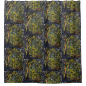 クロード・モネのスウィープ・ウィロークラシックのアートワーク シャワーカーテン (正面)