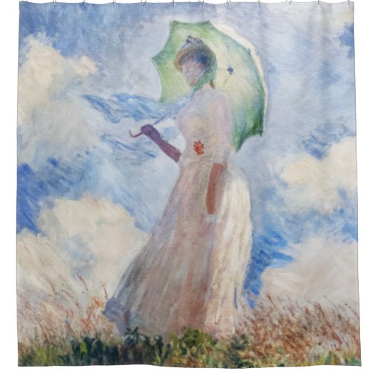 クロード・モネのスザンヌ・ホスケベ（1886年） シャワーカーテン (正面)