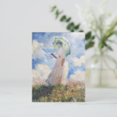 クロード・モネのスザンヌ・ホスケベ（1886年） ポストカード (スタンド正面)