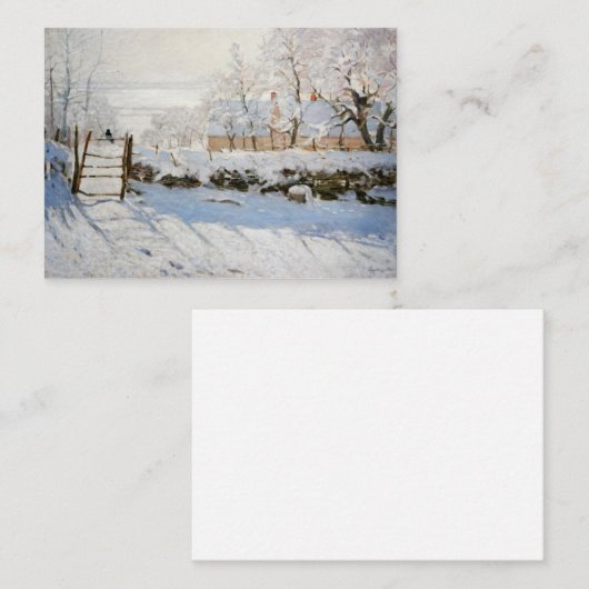 クロード・モネのツバメの絵はがき ノートカード (正面/裏面)