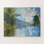 クロード・モネのパラソルを持つ女性 ジグソーパズル (横)