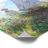 クロード・モネのパラソルを持つ女性 ポスター (角)