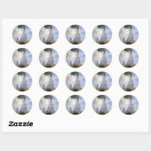 クロード・モネのパラソルを持つ女性 ラウンドシール (シート)