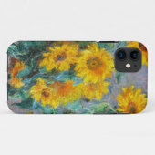 クロード・モネのヒマワリのヴィンテージの花柄 Case-Mate iPhoneケース (裏面(横))