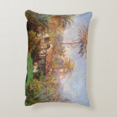 クロード・モネのボルディゲラの小さなカントリーファーム アクセントクッション (裏面(縦))